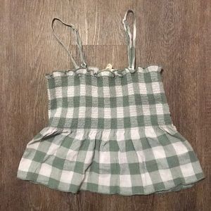 Plaid crop top tank